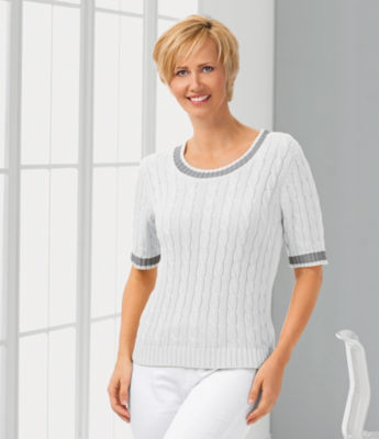 laritaM Strick-Rundhals-Pullover