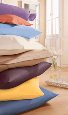 Erwin M�ller Mako-Satin-Kuschelkissenbezug mit Stehsaum