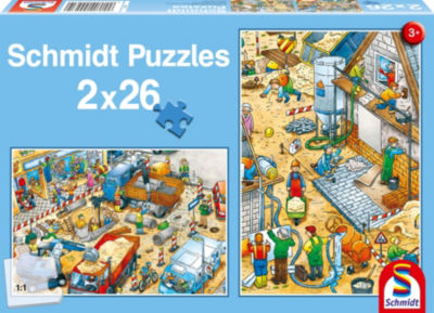 Schmidt Spiele Puzzle: Baggern & Bauen