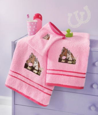 Kinderbutt Waschhandschuh Pferd 2er-Pack